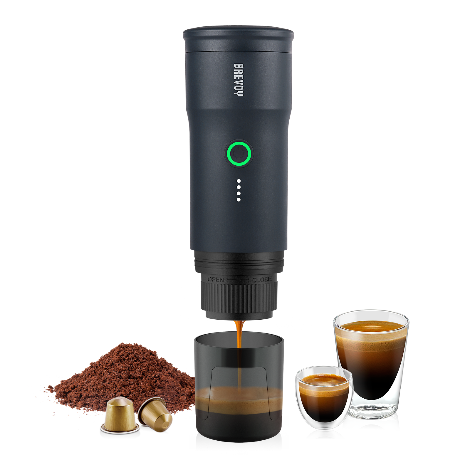 Portable Espresso Maker - Oceanic Black