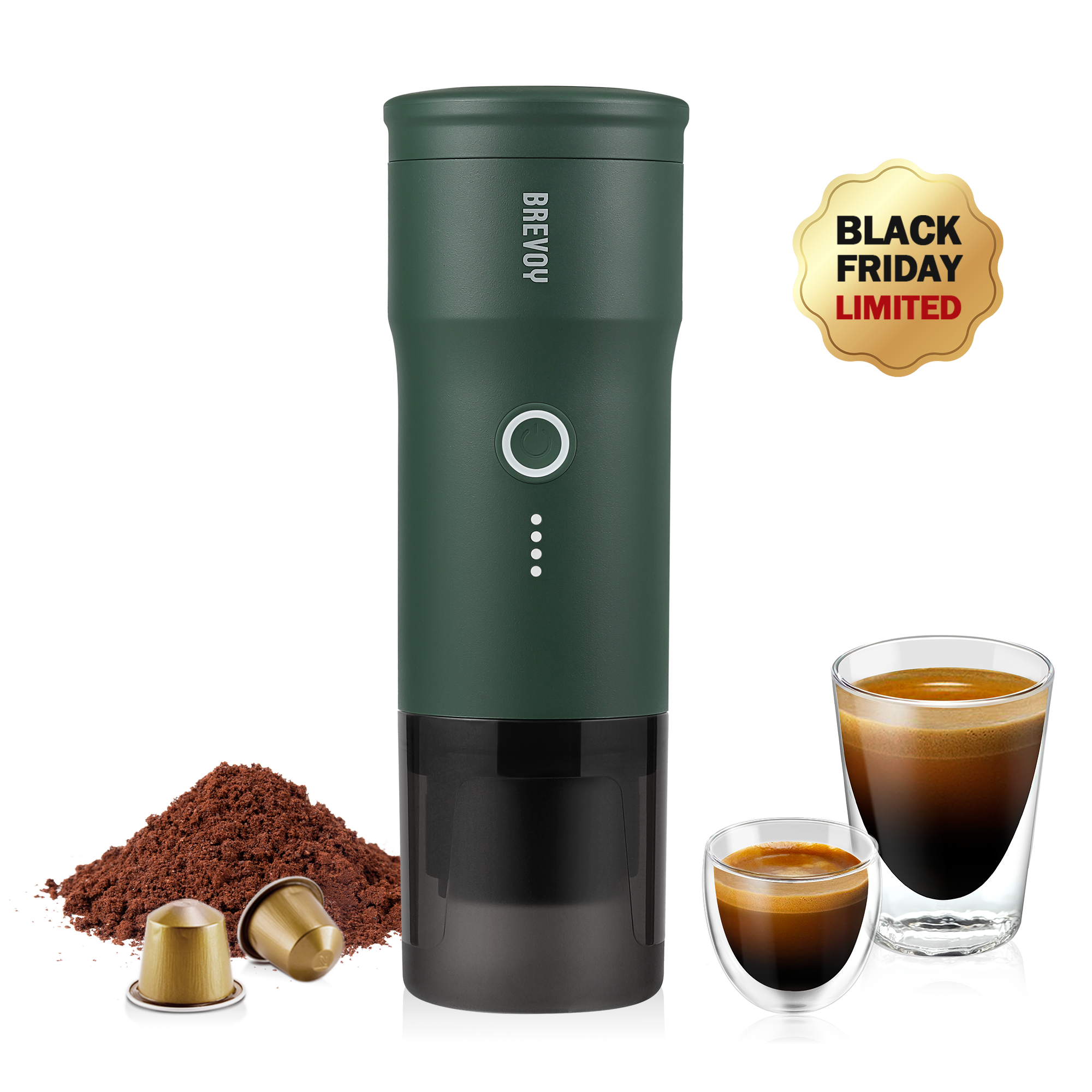 Portable Espresso Maker - Camping Green & More